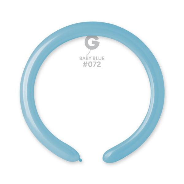 260G GEMAR MODELLING BALLOONS BABY BLUE #072 LATEX (100 PER PACK)